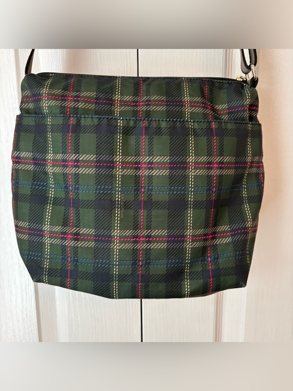 LeSportsac Plaid Crossbody 💚🤎 - Picture 2 of 5
